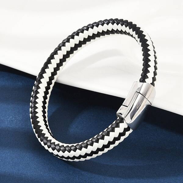Braided Microfiber Leather Cord Bracelets for Wome Men