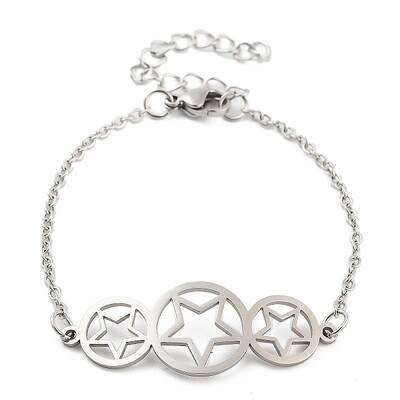 Non-Tarnish Stainless Steel Cable Chain Link Bracelets for Women Men