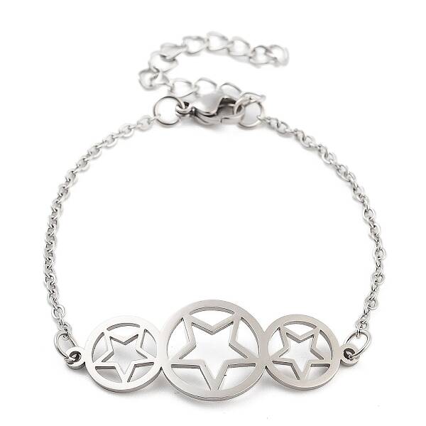 Non-Tarnish Stainless Steel Cable Chain Link Bracelets for Women Men
