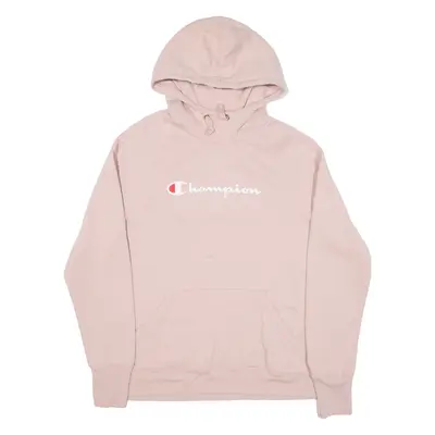CHAMPION Womens Pink Hoodie L