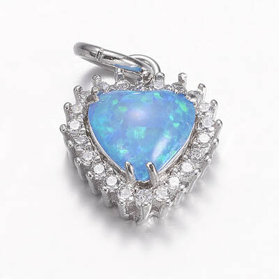 Brass Micro Pave Cubic Zirconia Charms