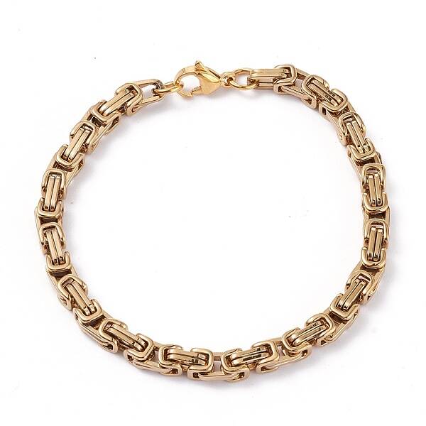 PVD Vacuum Plating 304 Stainless Steel Byzantine Chain Bracelets