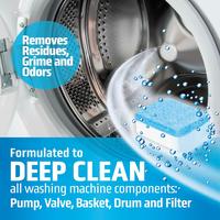 Washing Machine Cleaner Tablets 12-Pack – 1-Year Supply, Septic Safe Washer Cleaner for All Washers Including HE, Deep Clea...