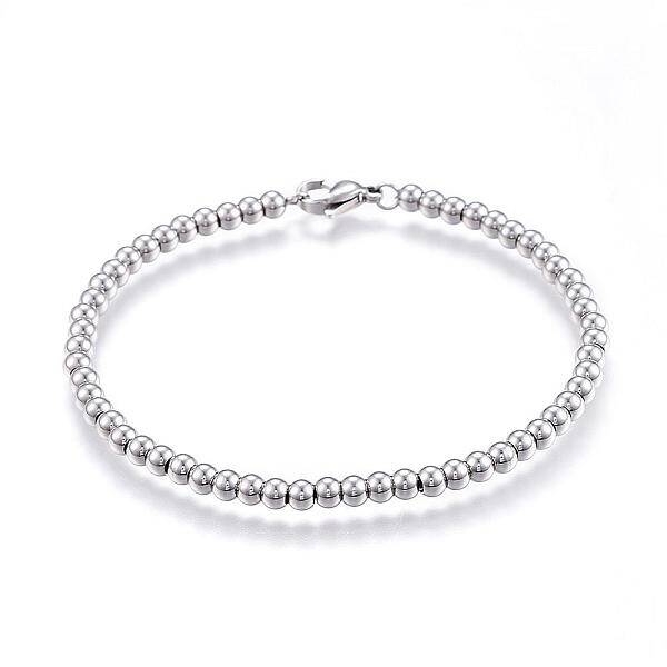 Tarnish Resistant 304 Stainless Steel Beaded Bracelets