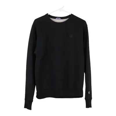 Champion Sweatshirt - Small Black Cotton Blend