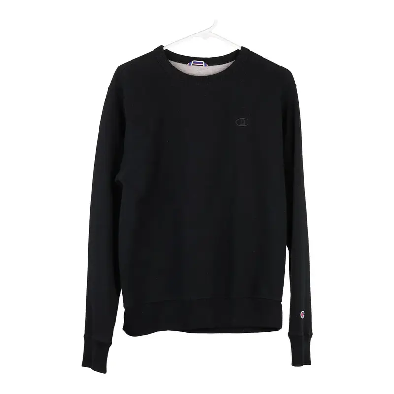 Champion Sweatshirt - Small Black Cotton Blend