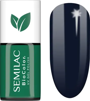 Semilac UV Hybrid BioColor Gel Nail Polish with UV/LED Lamp Color 725 Dark Berry 7 ml