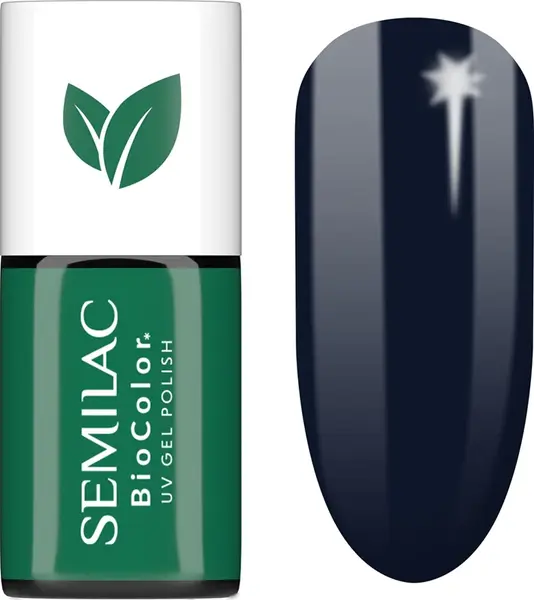 Semilac UV Hybrid BioColor Gel Nail Polish with UV/LED Lamp Color 725 Dark Berry 7 ml