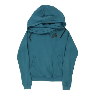 Age 13-15 Nike Hoodie - Medium Teal Cotton Blend