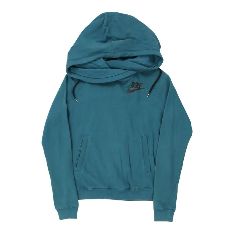 Age 13-15 Nike Hoodie - Medium Teal Cotton Blend