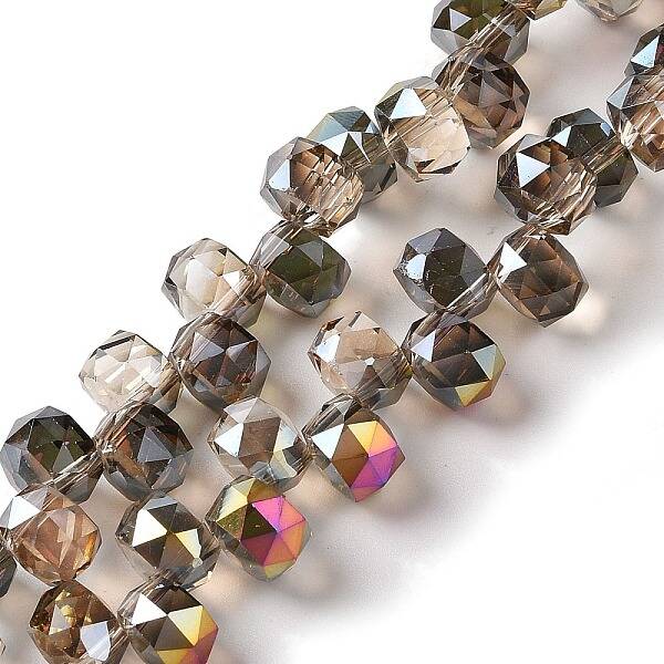 Half Golden Plated Electroplate Beads Strands