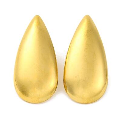 Ion Plating(IP) 304 Stainless Steel Teardrop Stud Earrings