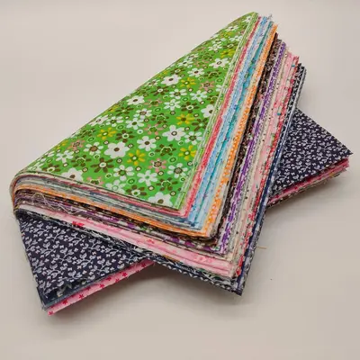 100pcs Handmade Patchwork, Sewing Printed Fabric, Diy Cloth For Beginner Craftsmen, Christmas Gift Textile