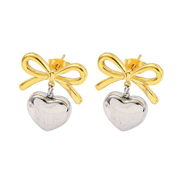 Bowknot 304 Stainless Steel Stud Earrings