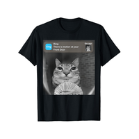 Soft & Comfy T shirt is motion at your front door funny meme t shirtst patricks day easter gift top black -1