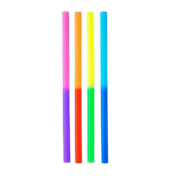 150 Custom Reuse-It Mood Silicone Straw In Round Case - Color ...