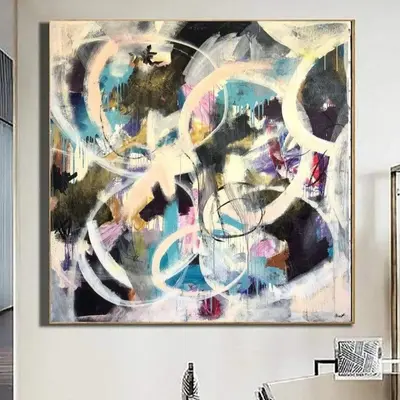 Oversized Original Colorful Paintings On Canvas Modern Acrylic Wall Art | EXCEPTIONALLY