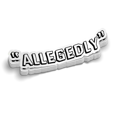 Allegedly - Hard Hat Decal