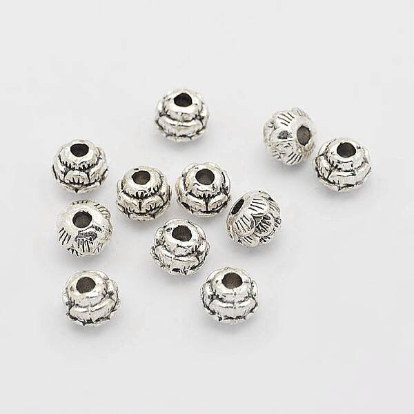 Tibetan Style Alloy Flower Spacer Beads