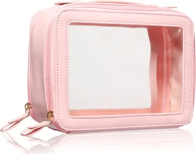 Brushart Accessori Make-Up Transparent Makeup Case Pink 1Pcs