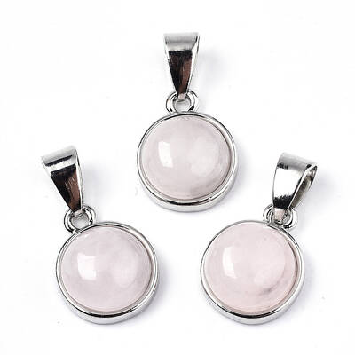 Natural Rose Quartz Pendants