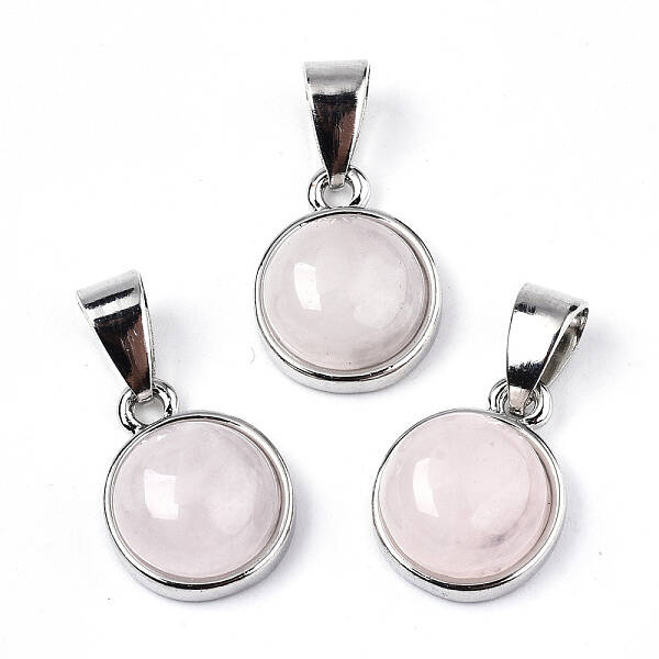 Natural Rose Quartz Pendants