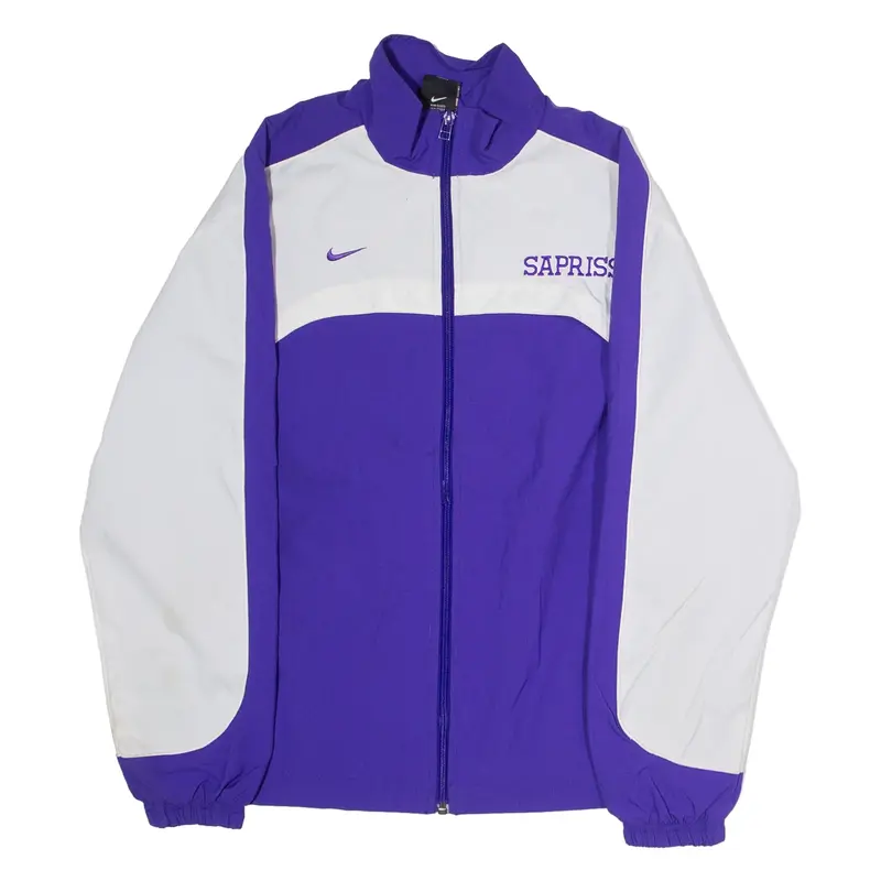 NIKE Saprissa Girls Windbreaker Jacket White 90s USA Colourblock XL