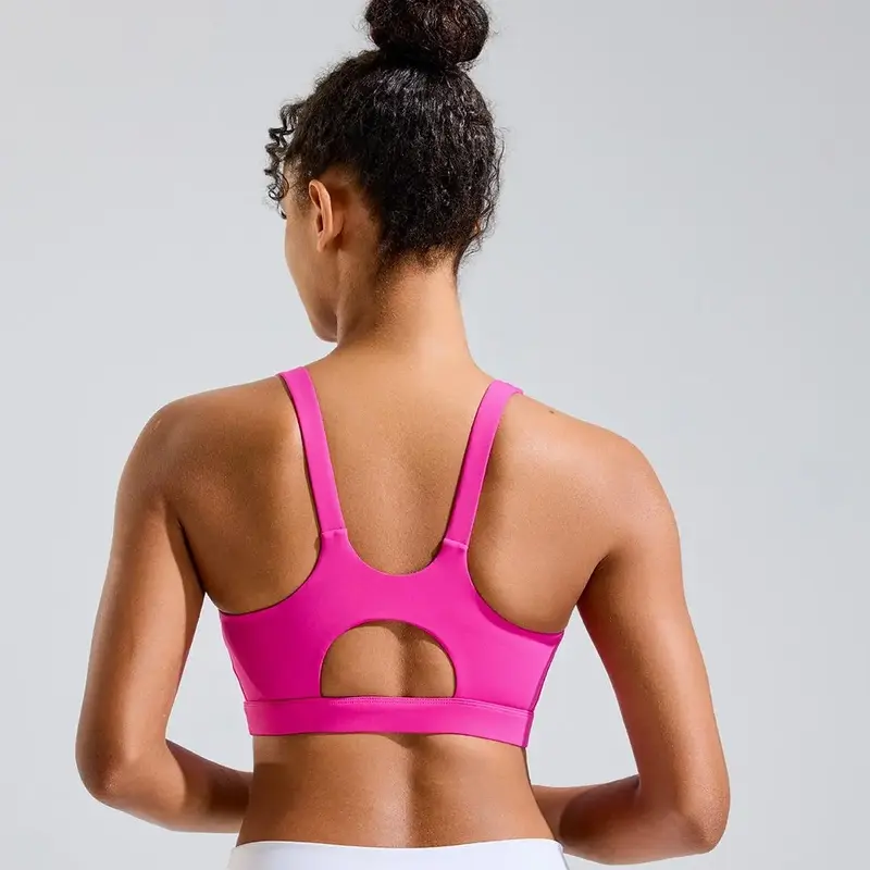 RUNNING GIRL Sports Bra for Women High Support, Molded Cup High Impact Sports Bras for Women with Sewn in Pads