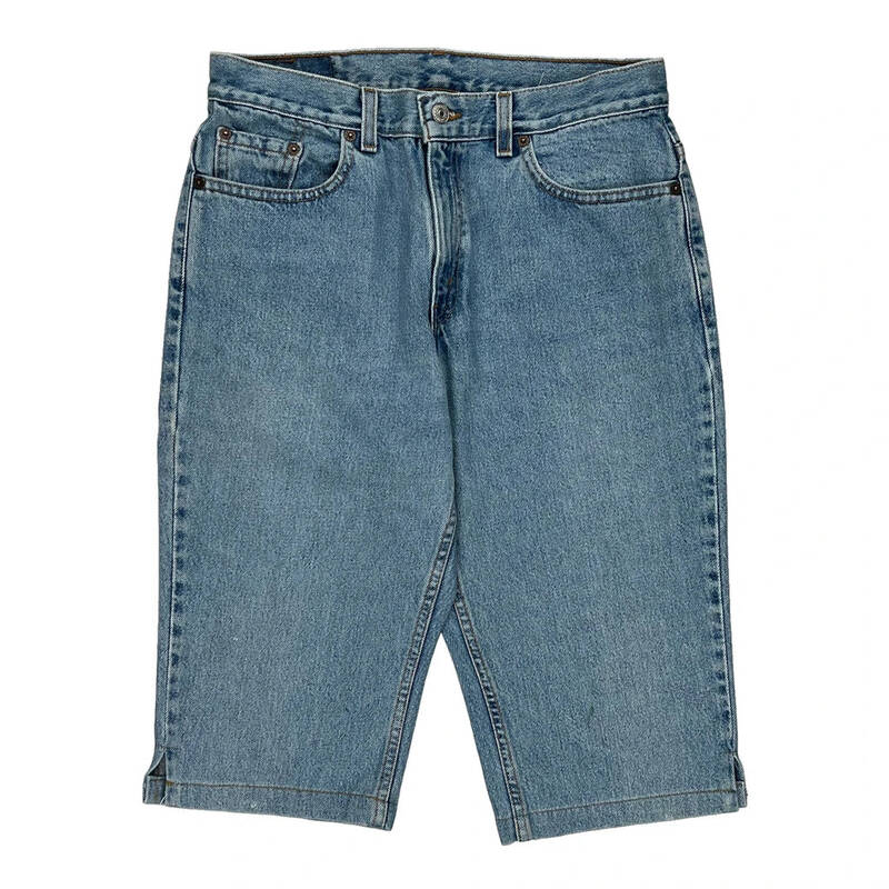 505 Levis Denim Shorts - 32W UK 12 Light Wash Cotton