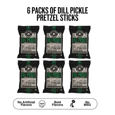 Dill Pickle Pretzels - 6 Pack- 6 oz Bags