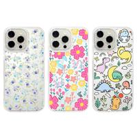 Clear Floral Pattern Aesthetic Girly Case with Precise Camera Protection for iPhone 16 Series Plus 11 12 13 14 15 Pro Max Scr...