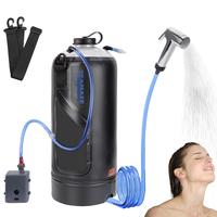 Camping Shower,12L Portable Camp Shower Bag with Upgraded Screw Lid, Auto Pressure Pump, Solar Shower, Camping Shower Head fo...