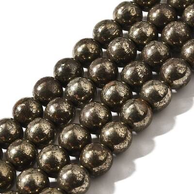 Natural Pyrite Beads Strands