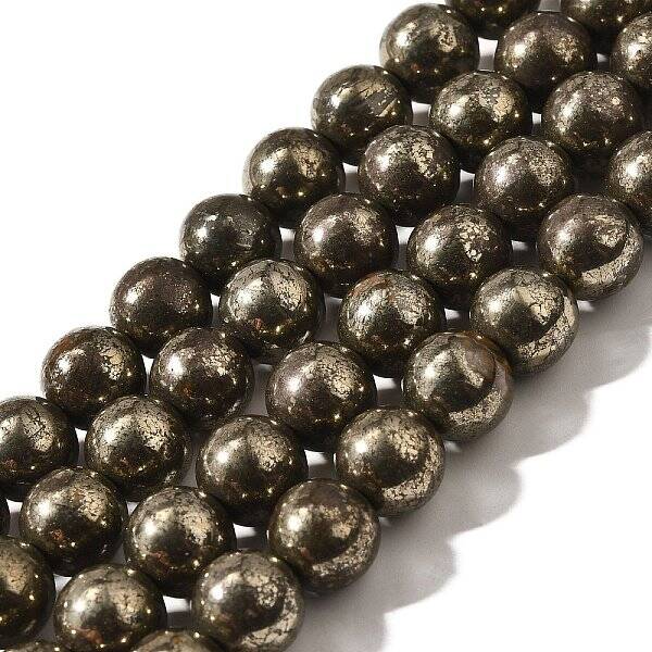 Natural Pyrite Beads Strands