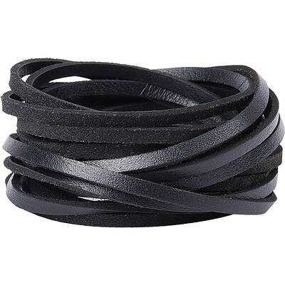 Flat Cowhide Leather Jewelry Cord
