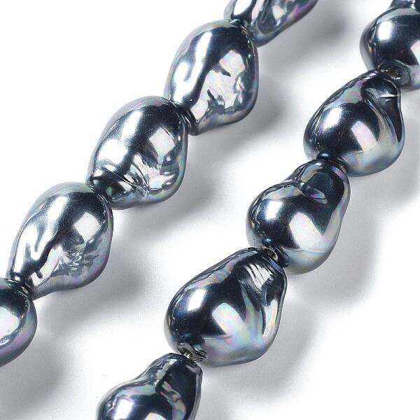 Electroplated Shell Pearl Beads Strands