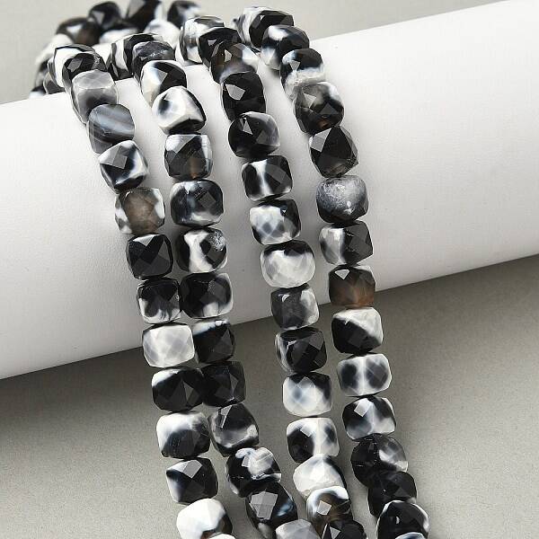 Natural Fire Crackle Agate Beads Strands