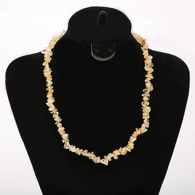 Natural Citrine Chip Beaded Necklaces for Women