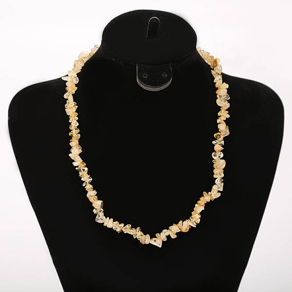 Natural Citrine Chip Beaded Necklaces for Women