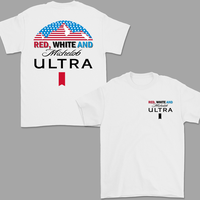 Unisex Red White And Michelob Ultra Graphic T-Shirt, 4th of July Independence Day, Patriotic Beer Graphic T-Shirt, Full Color...