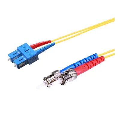 46094 Monoprice SMF Optic Cable SC-ST UL 3mm 9/125 OFNR Duplex Yellow 5m