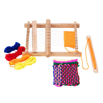 Wood Knitting Weaving Looms with Yarns Warp Adjusting Rods Combs and Shuttles with Detailed Instructions(1 Set )