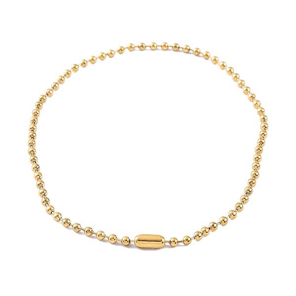 Ion Plating(IP) 304 Stainless Steel Ball Chain Necklaces for Women