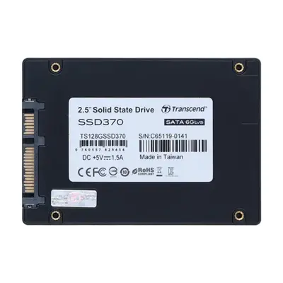 Transcend TS128GSSD370 | 128GB Multi-Level Cell SATA 6Gb/s 2.5-Inch Solid State Drive