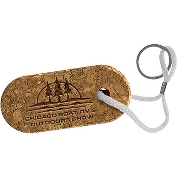 100 Promotional Floatie Recycled Cork Keychains: Oval - Floating & ...