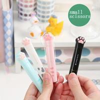 Cute Cat Paw Design Mini Scissors, 1 Count Portable Mini Scissors, DIY Handmade Scissors, Office Cutting Supplies for Home Sc...