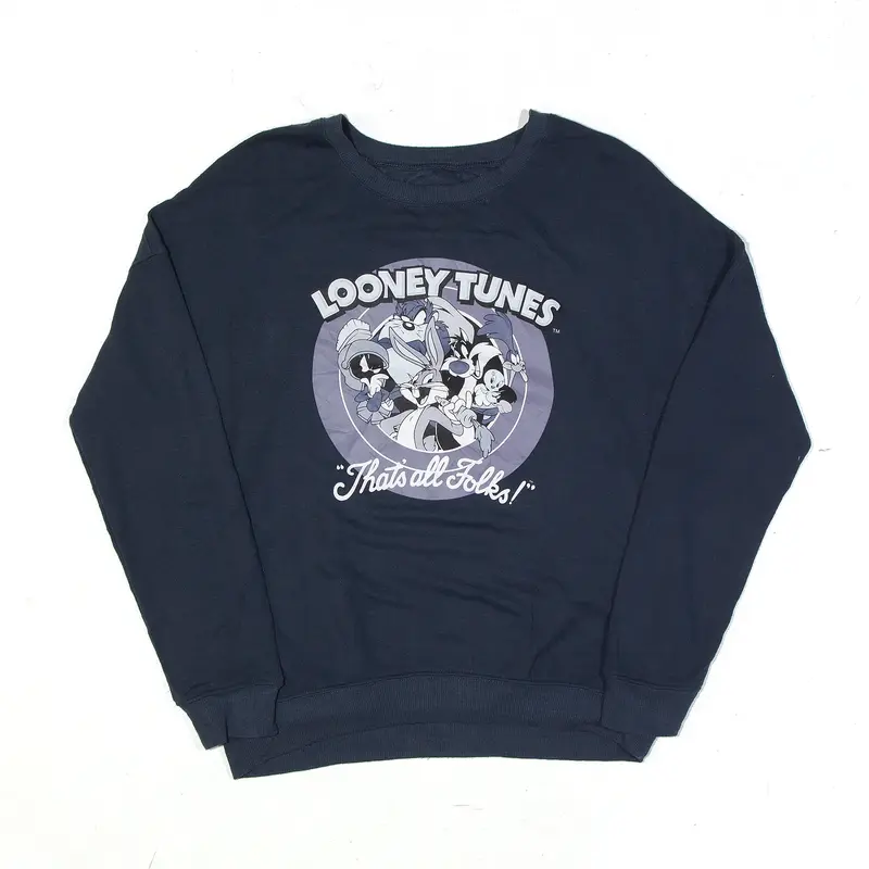 LOONEY TUNES Bugs Bunny Sweatshirt Blue Mens S