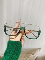 Women's Fashionable Square Frame Eyeglasses, Casual Trendy Eyeglasses for Everyday Use, Modern Fashion Stylish Trendy Eyewear...
