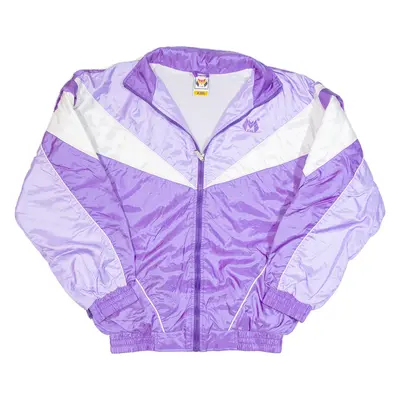 JOHA Shell Womens Track Jacket Purple Nylon 90s M