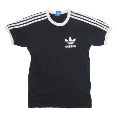 ADIDAS Womens T-Shirt Black XXS